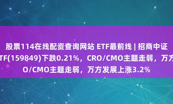股票114在线配资查询网站 ETF最前线 | 招商中证生物科技主题ETF(159849)下跌0.21%,CRO/CMO主题走弱,万方发展上涨3.2%